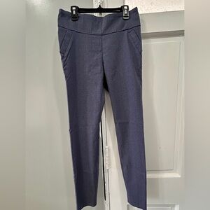 Soho Periwinkle Pull On Stretch  Dress Pants Faux Pockets